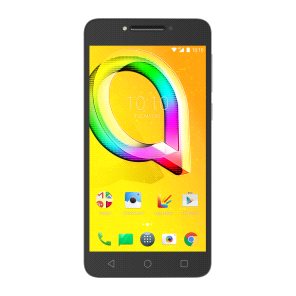 Alcatel A5 Metallic Silver+LED Cover