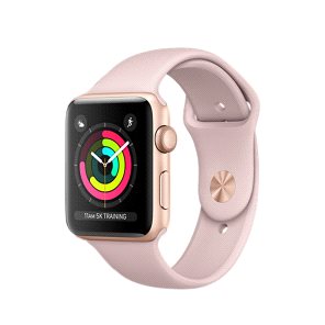 Apple W S3 42mm Gold Case Pink S.S. Band